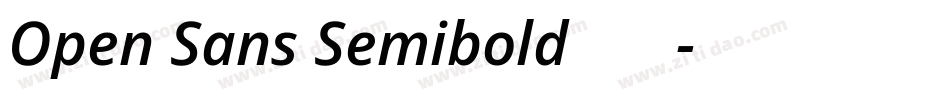 Open Sans Semibold手机版字体转换